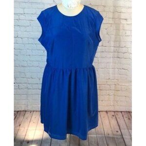 Mossimo Dress Royal Blue Fit Flare A line Cap Sleeve XXL